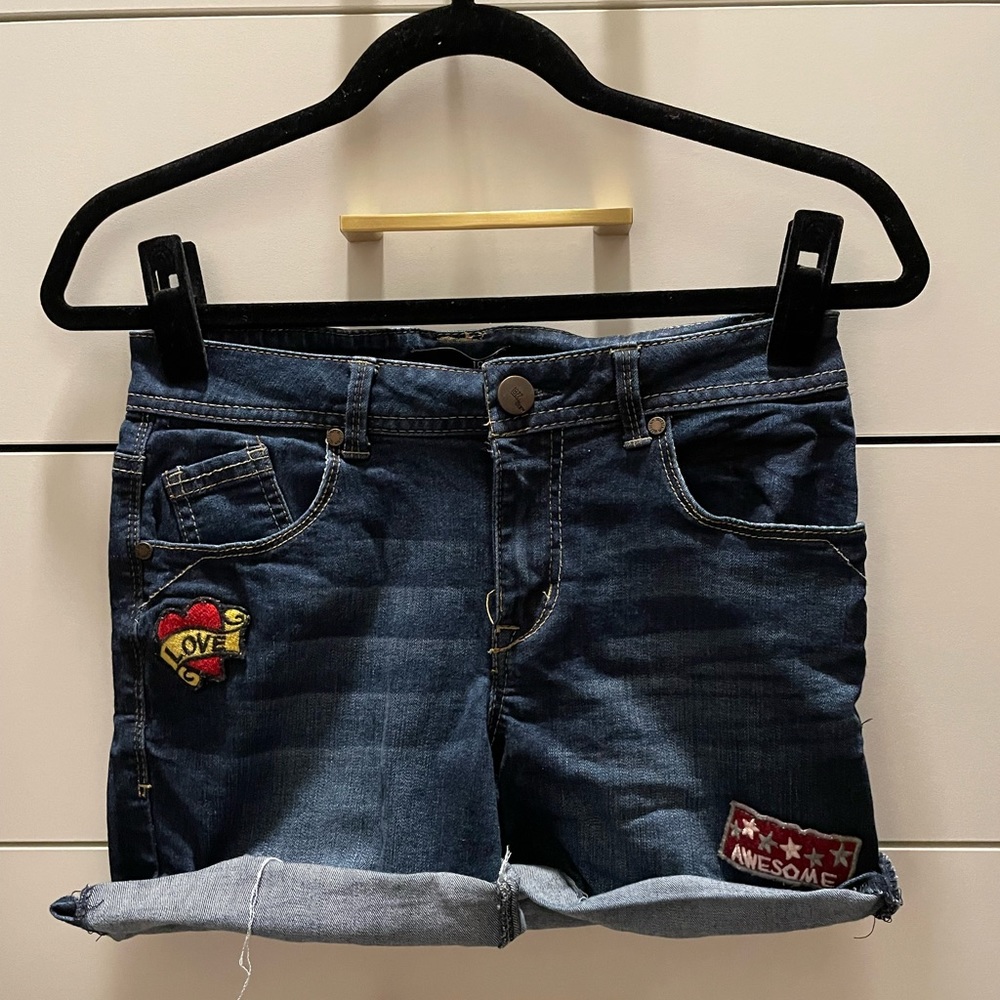 1822 Denim Shorts with Patchwork Size 6